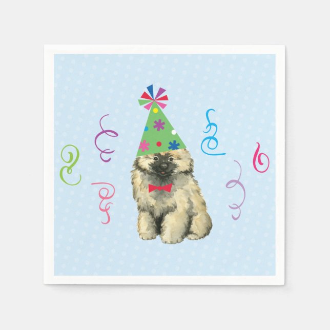 Servilleta De Papel Partido de Cumpleaños Keeshond Napkins (Anverso)
