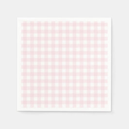 Servilleta De Papel Partido de Cumpleaños Preppy Pink Gingham