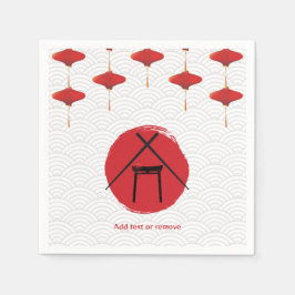 Servilleta De Papel Partido de cumpleaños temático de Hibachi Chef pri