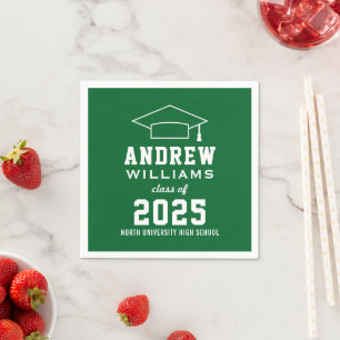Servilleta De Papel Partido de Graduación 2024 del Personalizado Verde