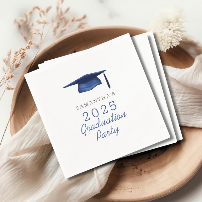 Servilleta De Papel Partido de Graduación Blue Personalized 2025 (Subido por el creador)