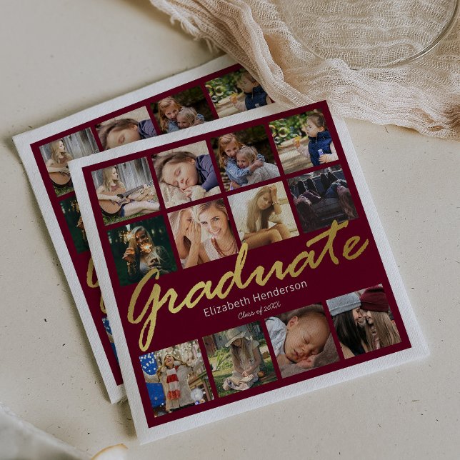 Servilleta De Papel Partido de Graduación collage de fotos 2025 (Subido por el creador)