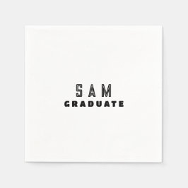 Servilleta De Papel Partido de Graduación de B/W personalizado
