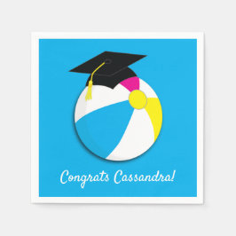 Servilleta De Papel Partido de Graduación de Bola de Playa Fiesta de P