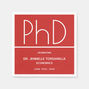 Servilleta De Papel Partido de Graduación de Doctorado