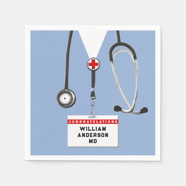 Servilleta De Papel Partido de Graduación de Escuela de Medicina (Anverso)