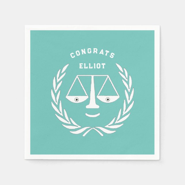 Servilleta De Papel Partido de Graduación de Facultad de Derecho (Anverso)