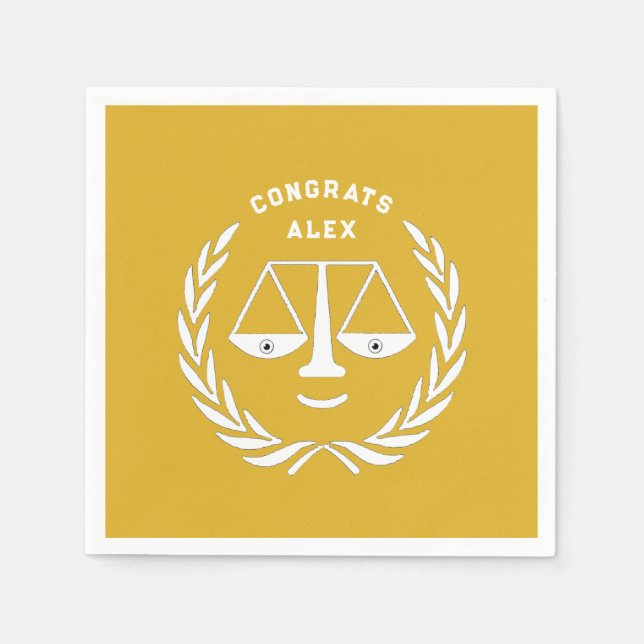 Servilleta De Papel Partido de Graduación de Facultad de Derecho (Anverso)