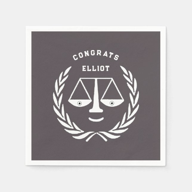 Servilleta De Papel Partido de Graduación de Facultad de Derecho (Anverso)