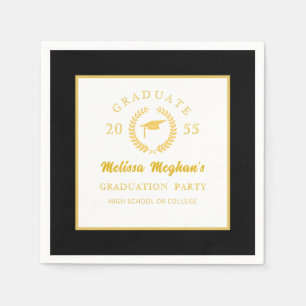 Servilleta De Papel Partido de Graduación de la Guirnalda del Gorro de