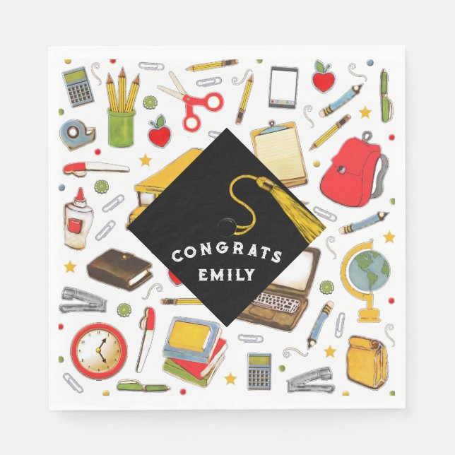 Servilleta De Papel Partido de Graduación de Maestros (Anverso)