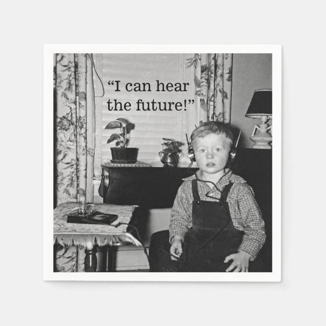 Servilleta De Papel Partido de graduación de Radio Boy (Anverso)