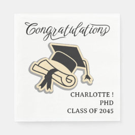 Servilleta De Papel Partido de Graduación del PHD