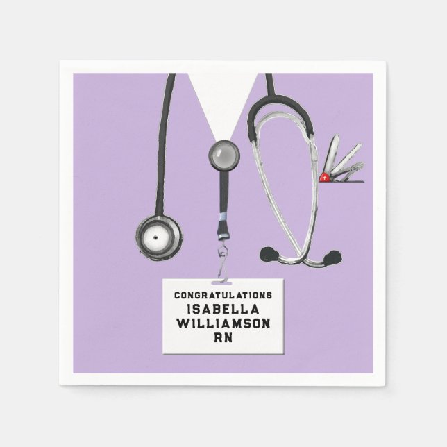 Servilleta De Papel Partido de Graduación Escolar de enfermería (Anverso)