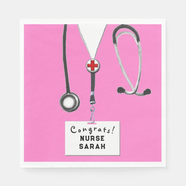 Servilleta De Papel Partido de Graduación Escolar de enfermería (Anverso)