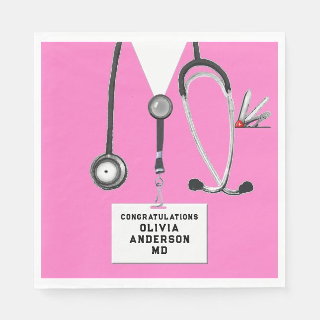 Servilleta De Papel Partido de Graduación médica (Anverso)