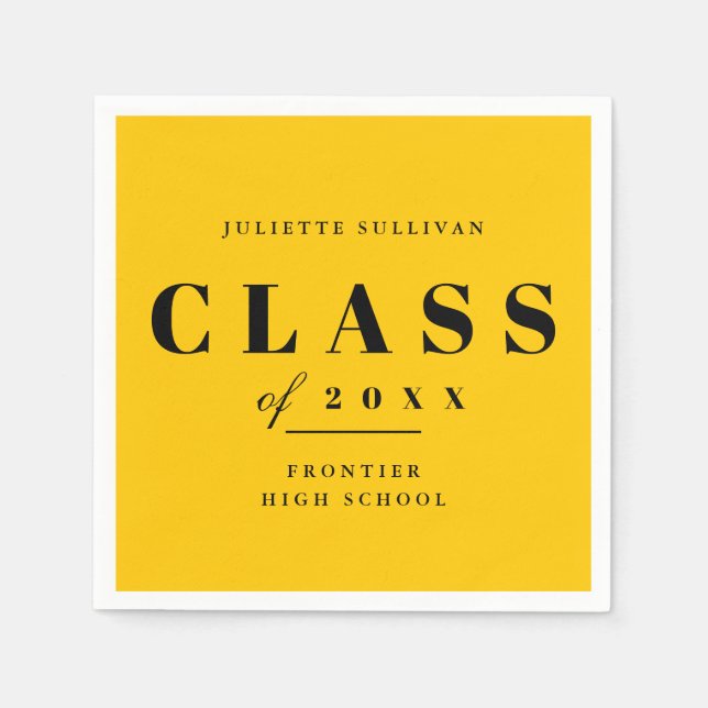 Servilleta De Papel Partido de Graduación Mínima (Anverso)