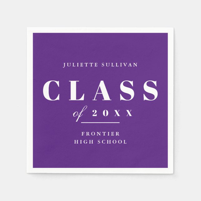 Servilleta De Papel Partido de Graduación Mínima (Anverso)