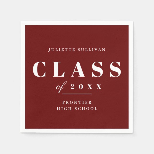 Servilleta De Papel Partido de Graduación Mínima (Anverso)