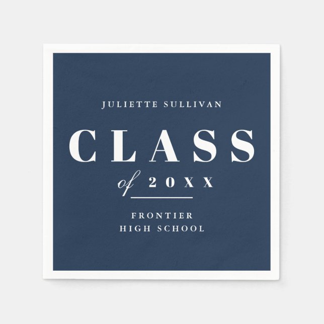 Servilleta De Papel Partido de Graduación Mínima (Anverso)