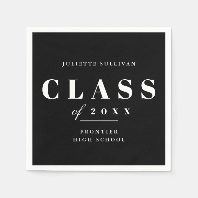 Servilleta De Papel Partido de Graduación Mínima (Anverso)