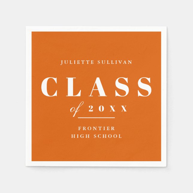 Servilleta De Papel Partido de Graduación Mínima (Anverso)