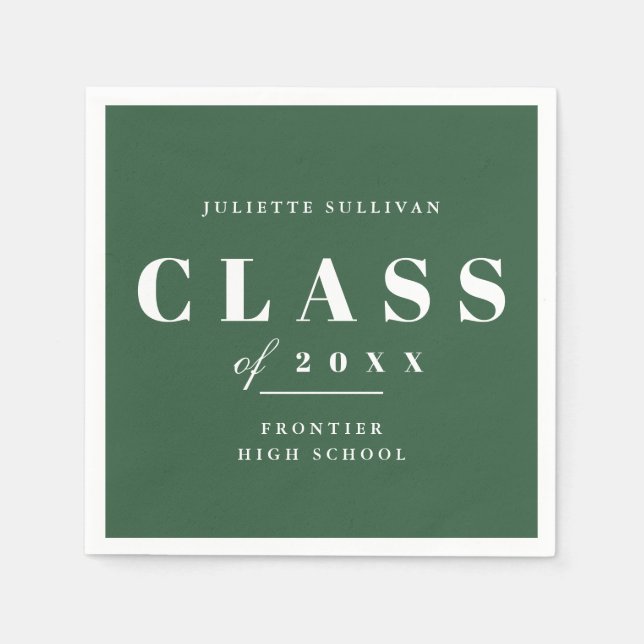 Servilleta De Papel Partido de Graduación Mínima (Anverso)