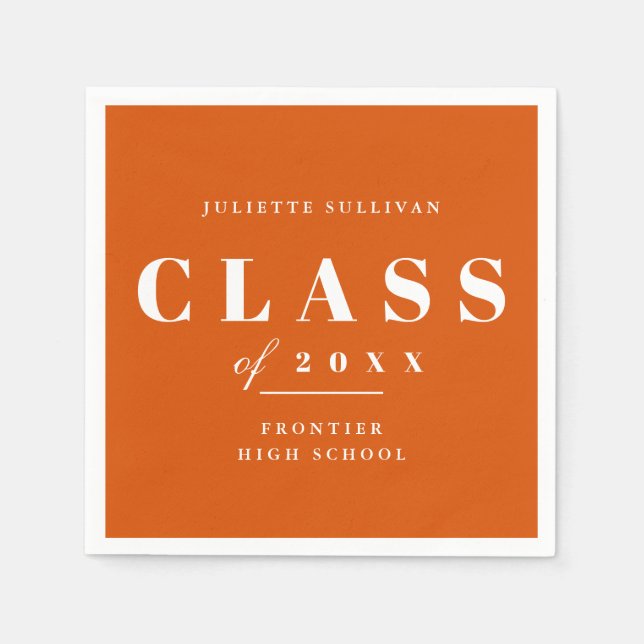 Servilleta De Papel Partido de Graduación Mínima (Anverso)