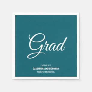 Servilleta De Papel Partido de Graduación Moderna Minimalista verde az