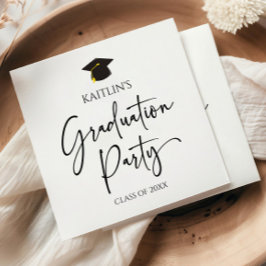 Servilleta De Papel Partido de Graduación Moderno minimalista