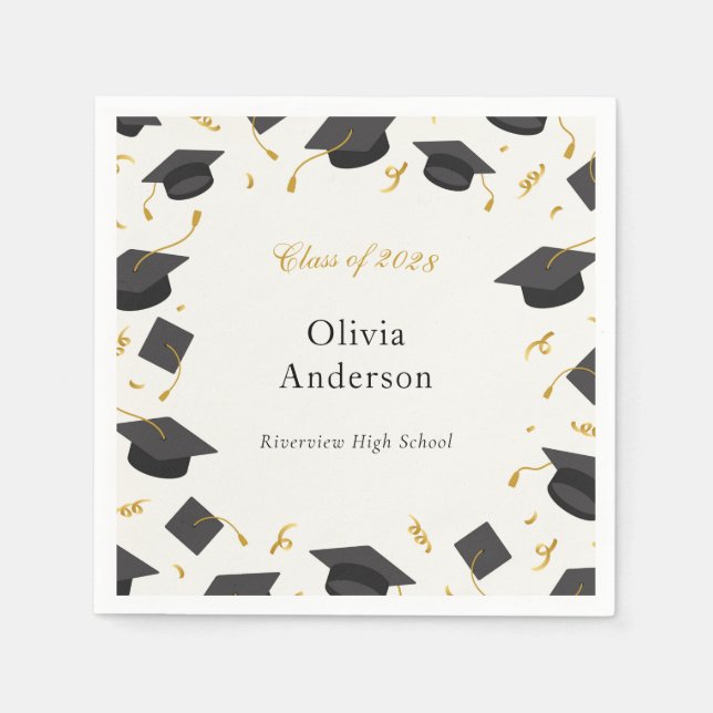 Servilleta De Papel Partido de Graduación Personalizada (Anverso)