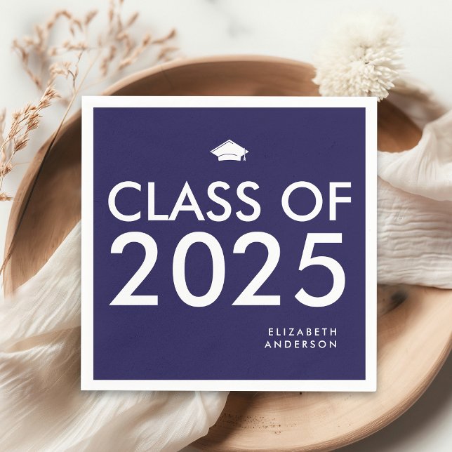 Servilleta De Papel Partido de Graduación Personalizada Azul de la Mar (Subido por el creador)