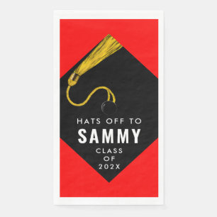 Servilleta De Papel Partido de Graduación Rojo