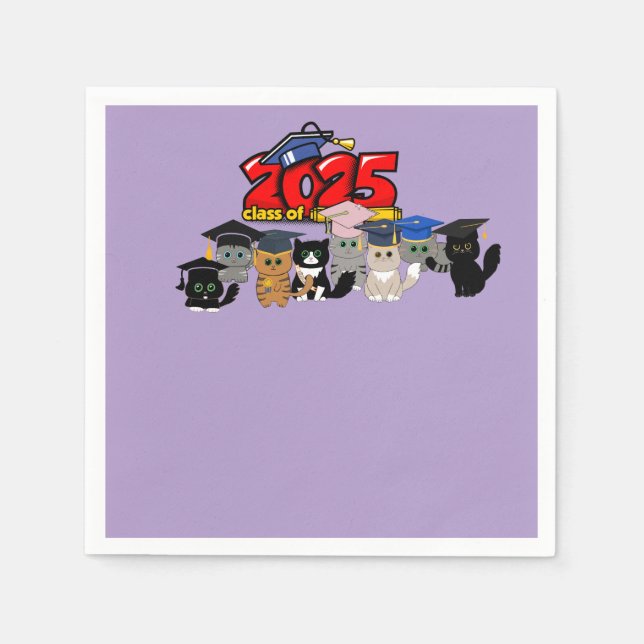 Servilleta De Papel Partido de Graduación "Straight Outta Senior Year" (Anverso)