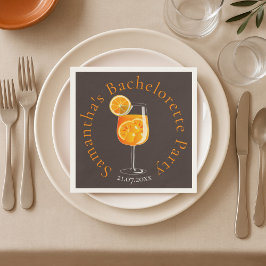 Servilleta De Papel Partido de la Bachelette Aperol Spritz