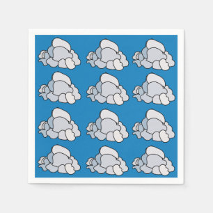Servilleta De Papel Partido de Nubes Blancas
