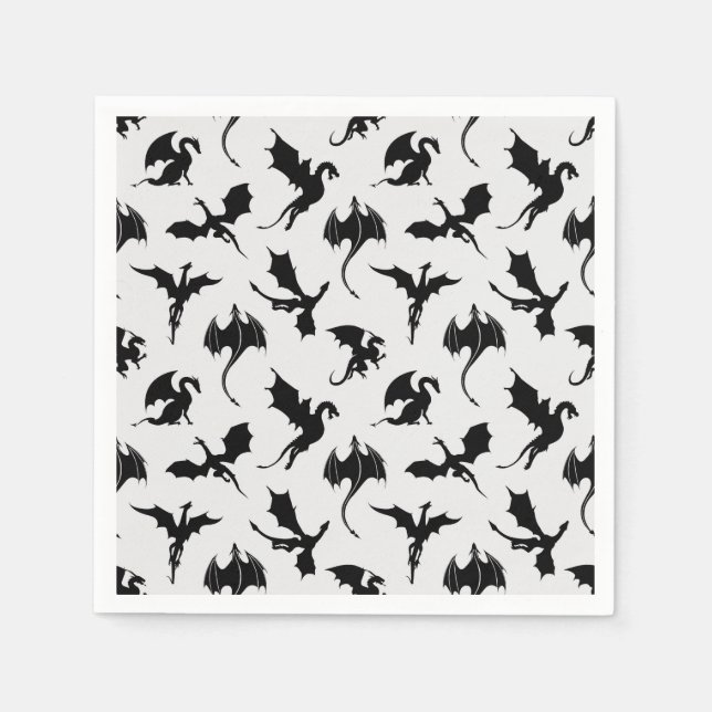 Servilleta De Papel Partido del Cumpleaños del Dragón (Anverso)