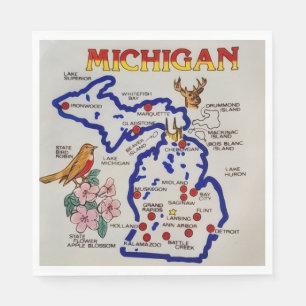 Servilleta De Papel Partido del Estado de Michigan 