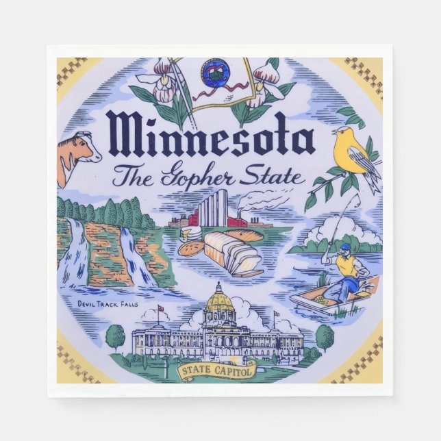 Servilleta De Papel Partido del Estado de Minnesota  (Anverso)