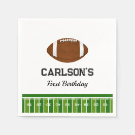 Servilleta De Papel Partido del Primer Cumpleaños de un niño de fútbol