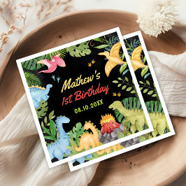 Servilleta De Papel Partido del primer cumpleaños de un niño pequeño d