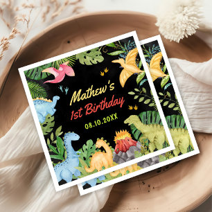 Servilleta De Papel Partido del primer cumpleaños de un niño pequeño d