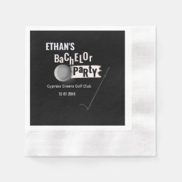 Servilleta De Papel Partido del Soltero del Golf - Fiesta del Golfista