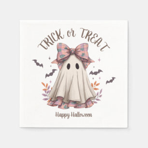 Servilleta De Papel Partido Halloween, Chica fantasma de color rosa