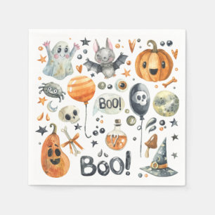 Servilleta De Papel Partido Halloween Spooktacular   Cocktail Napkin