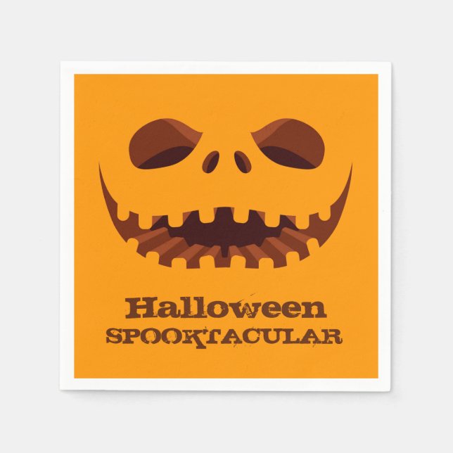 Servilleta De Papel Partido Jack o' Lantern Halloween (Anverso)