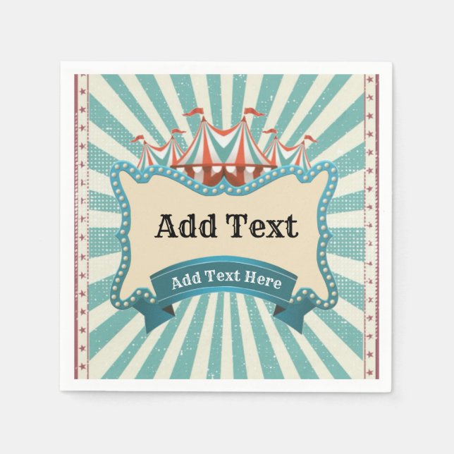 Servilleta De Papel Partido Napki del Cumpleaños Verde azulado de la V (Anverso)