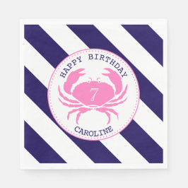 Servilleta De Papel Partido Náutico del Cangrejo Rosa