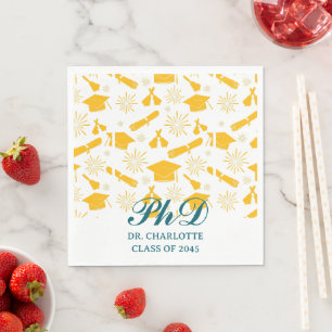 Servilleta De Papel Partido Único de Graduación de PHD