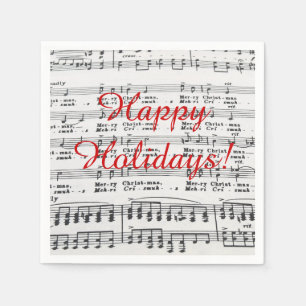 Servilleta De Papel Partitura de la canción del navidad